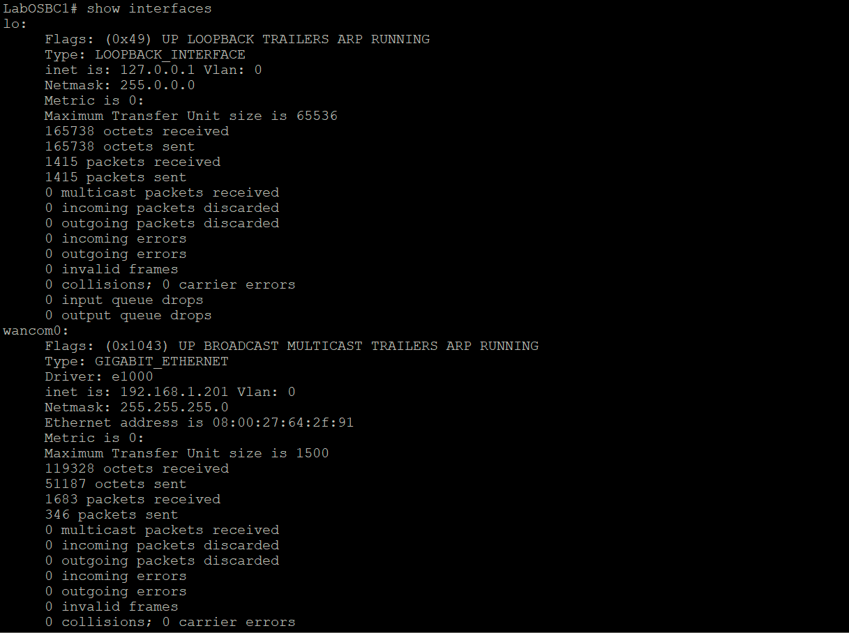 Oracle sbc general info useful commands where is my voice packet